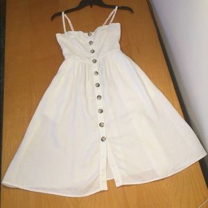 REFORMATION Tori Button Front Linen Midi Dress #51